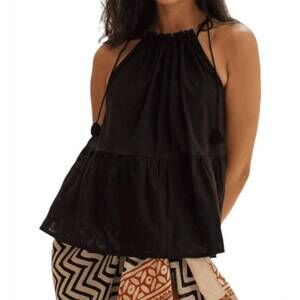 NEW ERICA WILSON bali halter top in black